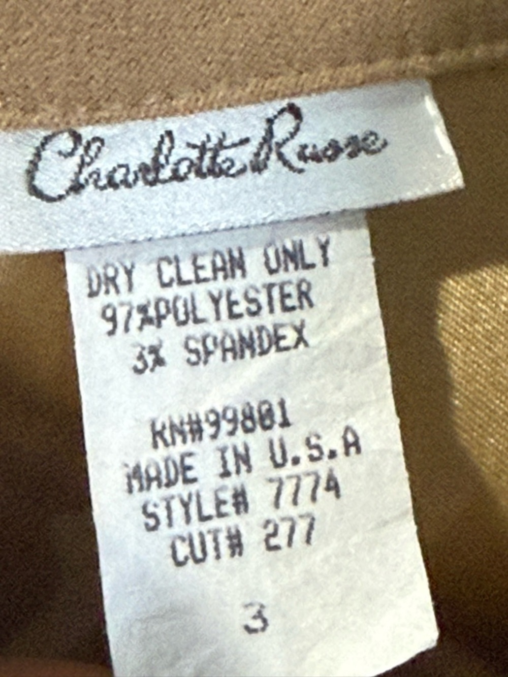 Charlotte Russe Tan Suede Coat Dress Size 3 Button Front A-Line Vintage Style - Picture 8 of 8